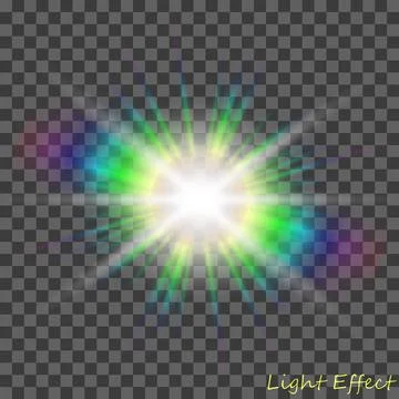 Eps10.Vector transparent sunlight special lens flare light effect. Stock Illustration