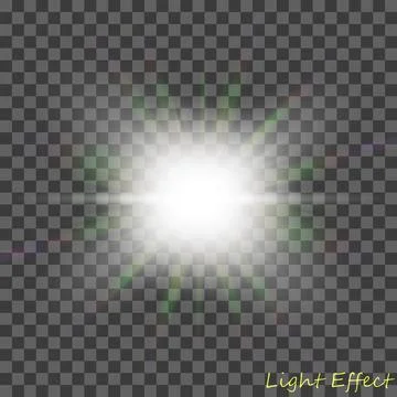 Eps10.Vector transparent sunlight special lens flare light effect. Stock Illustration