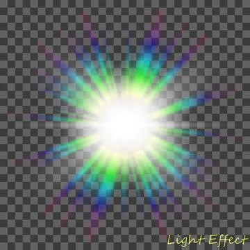 Eps10.Vector transparent sunlight special lens flare light effect. Stock Illustration