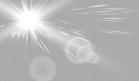 Eps10.Vector transparent sunlight special lens flare light effect. Stock Illustration