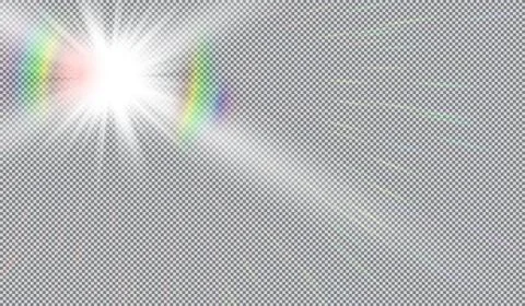 Eps10.Vector transparent sunlight special lens flare light effect. Stock Illustration