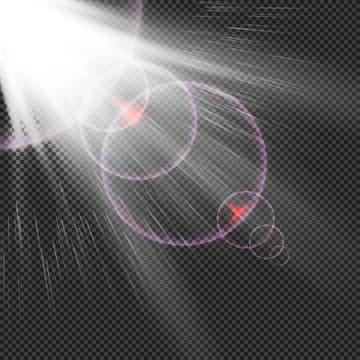 Eps10.Vector transparent sunlight special lens flare light effect. Stock Illustration