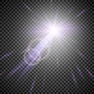 Eps10.Vector transparent sunlight special lens flare light effect. Stock Illustration