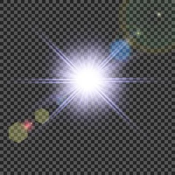 Eps10.Vector transparent sunlight special lens flare light effect. Stock Illustration