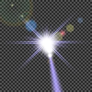 Eps10.Vector transparent sunlight special lens flare light effect. Stock Illustration