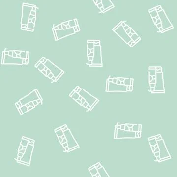 Epsom bath salt line vector seamless pattern Stock Illustration