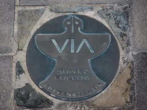 Via Epternacensis marker Stock Photos