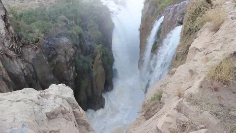 The Epupa falls in namibia Stock Footage 69219451