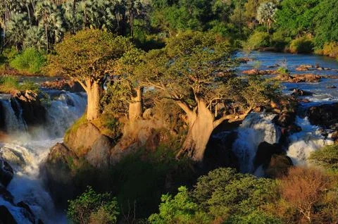 Epupa waterfall, Namibia Stock Photos