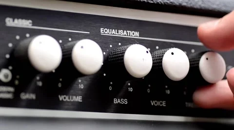 EQ Adjustments on a Guitar Amp Stock-Footage 49600912