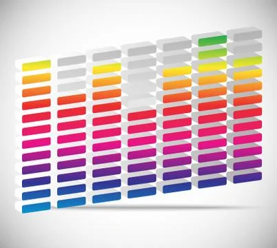 Eq, equalizer with bars. Editable vector illustration. Stock Illustration