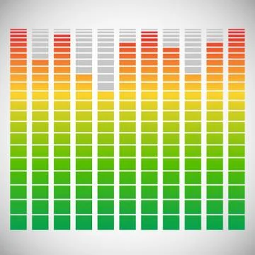 Eq, equalizer element for music related design Stock Illustration