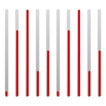 Eq - equalizer or generic level indicator UI element Stock Illustration