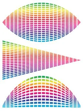 Eq - equalizer templates for music, audio related design. Grid of rectangles  Stock Illustration