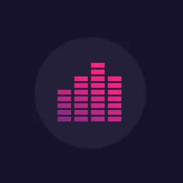 Eq, equalizer vector icon Stock Illustration