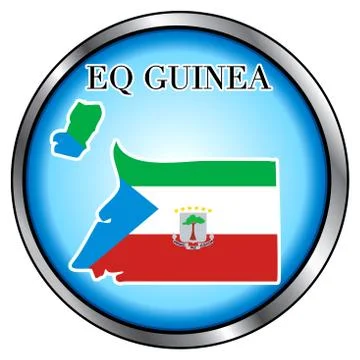 Eq Guinea Round Button Stock Illustration