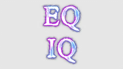 Eq iq neon effects, text animation on transparent background Stock Footage 303342492