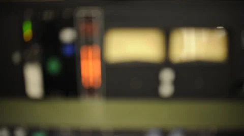 EQ Meter at a recording studio Stock Footage 36928673