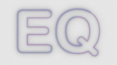 Eq neon effects, text animation on transparent background Stock Footage 303500033