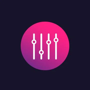 Eq, slider bar vector icon Stock Illustration