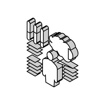 Eq soft skill isometric icon vector illustration Stock Illustration