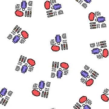Eq soft skill vector seamless pattern Stock Illustration