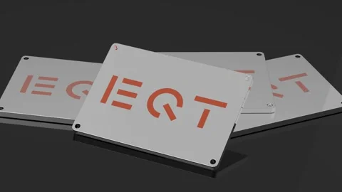 EQT logo Illustrative 3D Animation WorldClass Moving Symbol Stock Footage 262023180