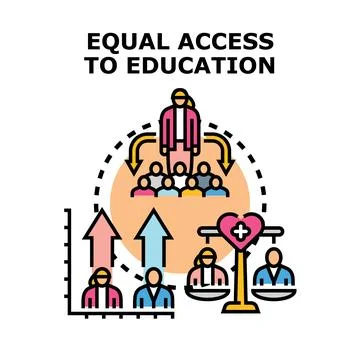 Equal access to education concept illustration 스톡 일러스트