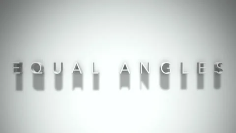 Equal angles 3D title animation with shadows on a white background Stock Footage 298002810