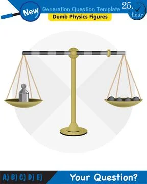 Equal arm scales, next generation question template Stock Illustration