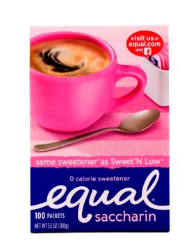 Equal artificial sweetener Stock Photos