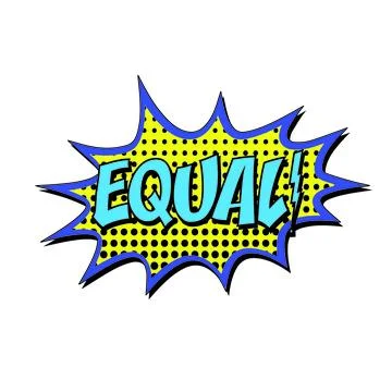 Equal comic burst vector sign 库存插图