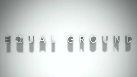Equal ground 3D title animation with shadows on a white background Stock Footage 297856483