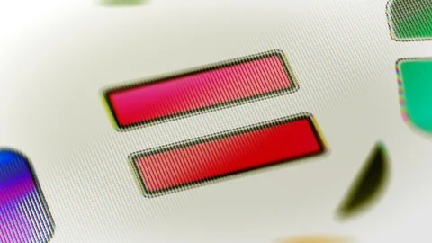 Equal icon in the screen. Looping footage has 4K resolution. Prores 4444. Stock Footage 98426361