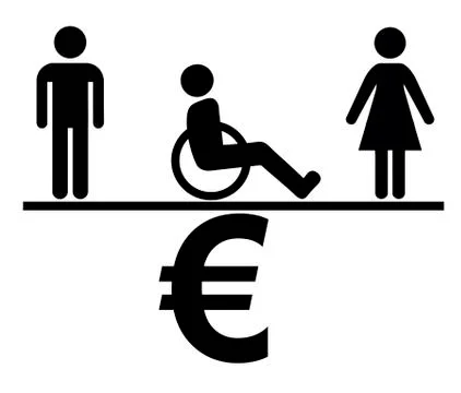 Equal Job Equal Pay Stock Illustration