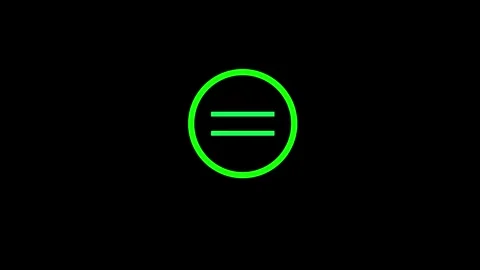 Equal number icon animation video Stock Footage 294938132