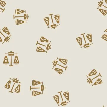Equal opportunity briefcase glyph seamless pattern 库存插图