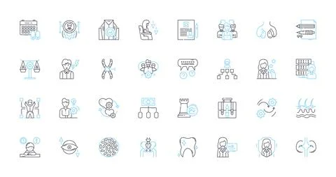 Equal opportunity linear icons set. Access, Diversity, Inclusivity, Fairness Stock Illustration