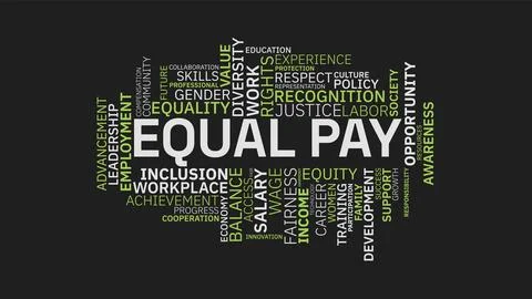 Equal Pay Concept Word Cloud Vector Graphic Stock Illustration