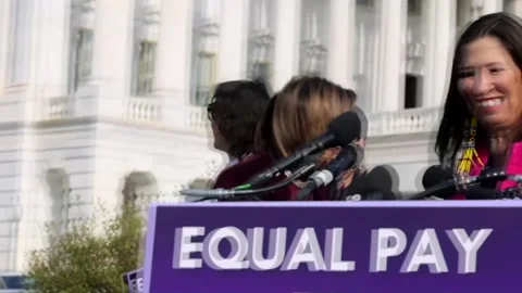 Equal Pay Day at the US Capitol, Washington, US - 26 Mar 2026 Stock Footage 331527934