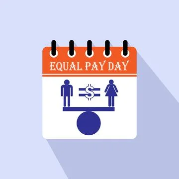 Equal Pay Day Vector illustration 스톡 일러스트