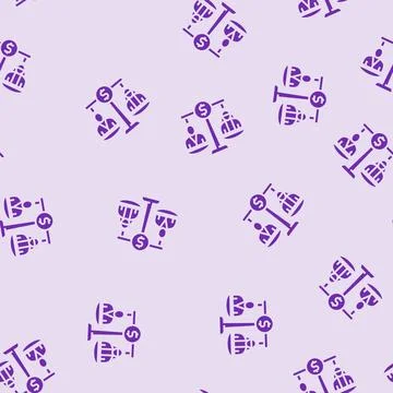 Equal pay glyph seamless pattern 库存插图