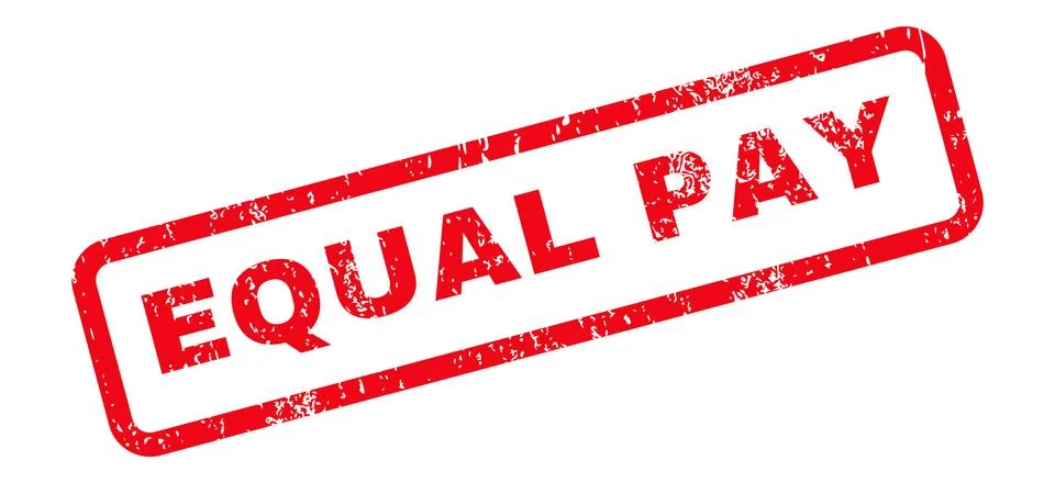 Equal Pay Text Rubber Stamp Stock Illustration