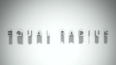 Equal radius 3D title animation white text on a white background Stock Footage 299647543