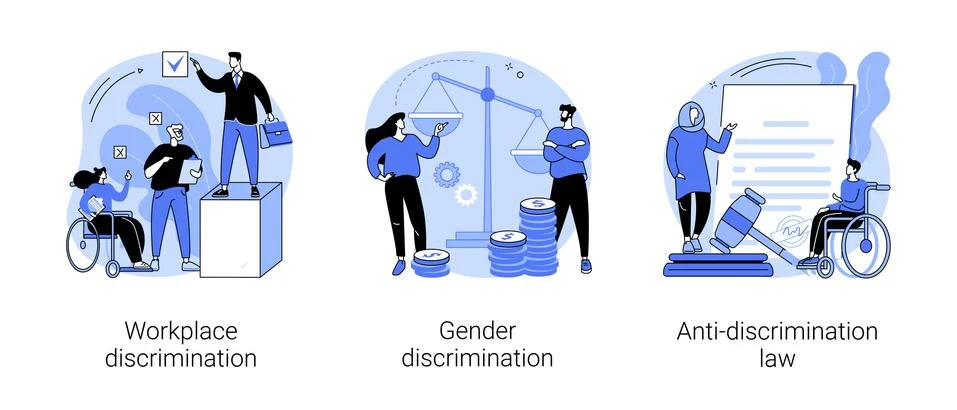 Equal rights abstract concept vector illustrations. Stock Illustration
