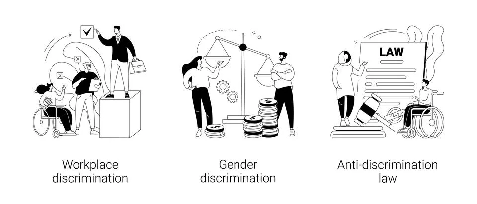 Equal rights abstract concept vector illustrations. Stock Illustration