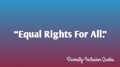 Equal rights for all. イラスト素材