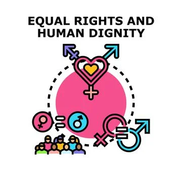 Equal rights and human dignity concept illustration Stock Illustration