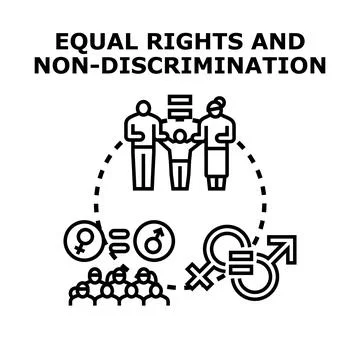 Equal rights and non discrimination concept illustration Stock Illustration