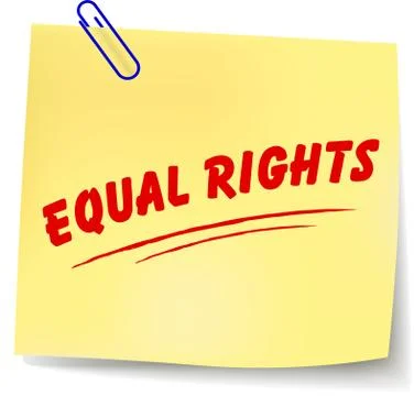 Equal rights message Stock Illustration